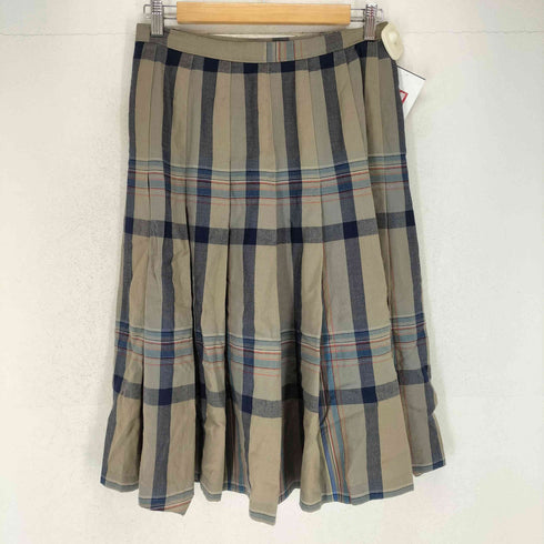 ペンドルトン PENDLETON USA製 チェック柄ウールフレアスカート レディース