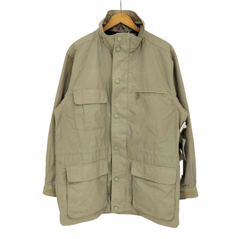 エディーバウアー Eddie Bauer 90S 白タグ 裏地チェック 比翼ジップ マルチポケット マウンテンジャケット メンズ import:S