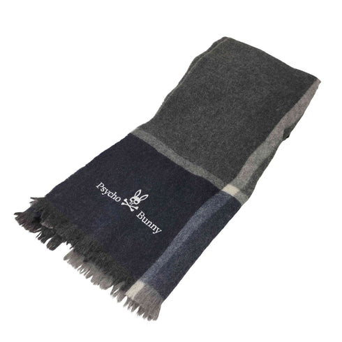 サイコバニー Psycho Bunny カシミヤ100 チェックストール メンズ