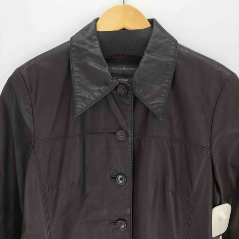バナナリパブリック BANANA REPUBLIC 00s 韓国製 レザージャケット レディース JPN:S
