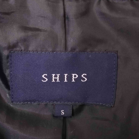 シップス SHIPS ノーカラー レザーライダースジャケット レディース JPN:S