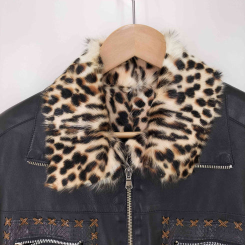 peruzzi リバーシブル レザージャケット ハラコ レディース
