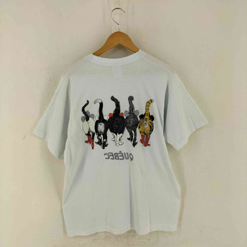 フルーツオブザルーム FRUIT OF THE LOOM QUEBEC 猫 両面プリント Tシャツ メンズ import:XL
