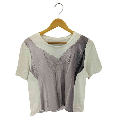 エムエムシックスメゾンマルジェラ MM6 Maison Margiela 転写 プリント クルーネックTシャツ レディース import:S