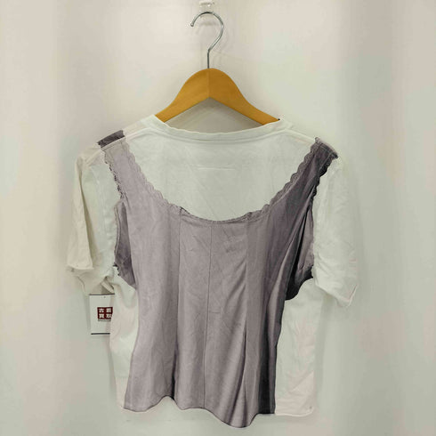 エムエムシックスメゾンマルジェラ MM6 Maison Margiela 転写 プリント クルーネックTシャツ レディース import:S