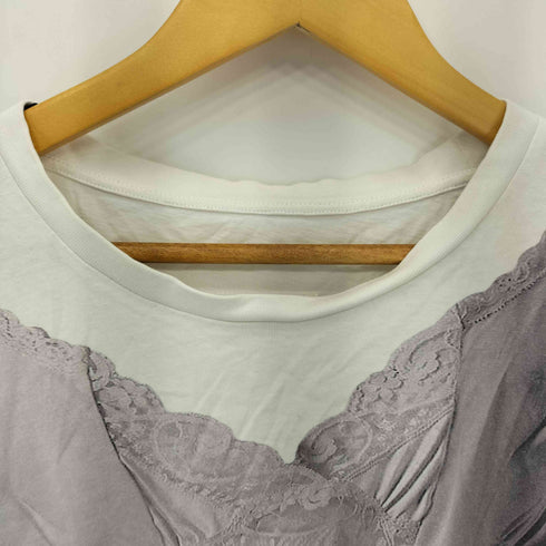 エムエムシックスメゾンマルジェラ MM6 Maison Margiela 転写 プリント クルーネックTシャツ レディース import:S