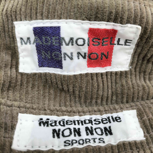 マドモアゼルノンノン mademoiselle NON NON コーデュロイバケットハット メンズ