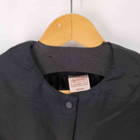 アウトドア OUTDOOR サイドジップノーカラー中綿ジャケット 裏地キルティング メンズ import:M
