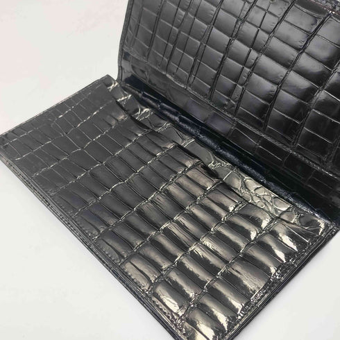 G.PARAPINI クロコダイル 二つ折り財布 メンズ