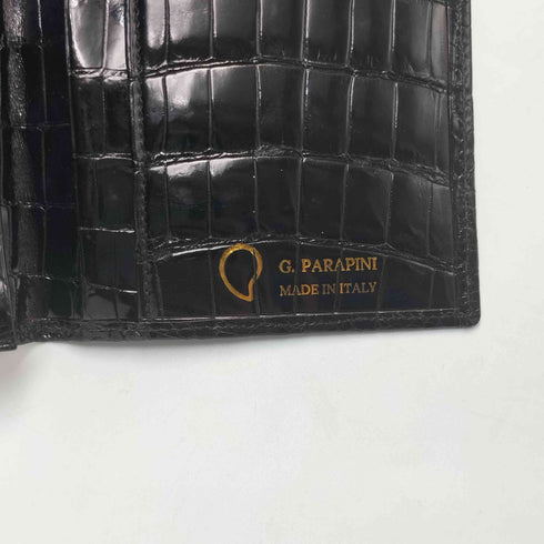 G.PARAPINI クロコダイル 二つ折り財布 メンズ