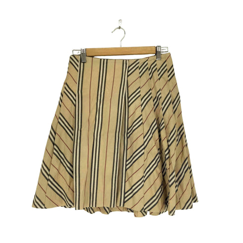 バーバリーロンドン BURBERRY LONDON ノヴァストライプ プリーツスカート レディース 38