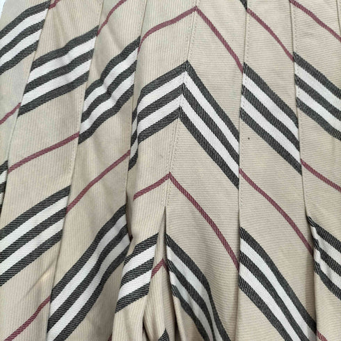 バーバリーロンドン BURBERRY LONDON ノヴァストライプ プリーツスカート レディース 38