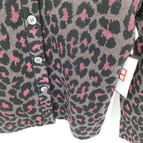 マークバイマークジェイコブス Marc by Marc Jacobs レオパード柄 ラメ ニットカーディガン Y2K レディース import:XS