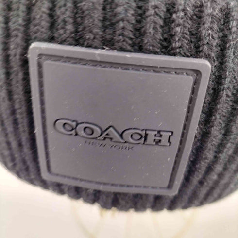 コーチ COACH シグネチャー ニット ビーニー ラバー パッチ レディース FREE
