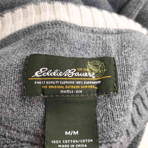 エディーバウアー Eddie Bauer コットン 前Vニット セーター メンズ import:M