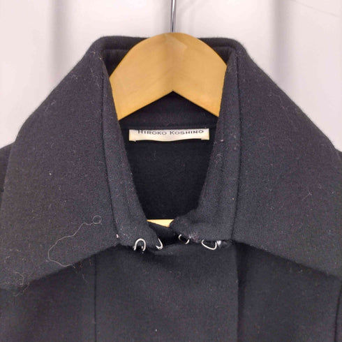 ヒロココシノ HIROKO KOSHINO ウール アシンメトリー ショート クロップド ジャケット レディース