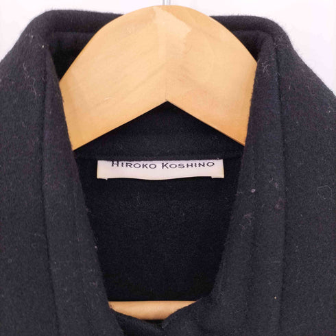 ヒロココシノ HIROKO KOSHINO ウール アシンメトリー ショート クロップド ジャケット レディース