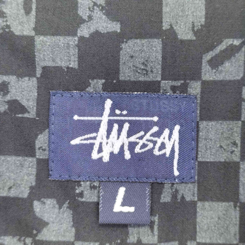 ステューシー Stussy USA製 紺タグ S/Sチェックシャツ メンズ import:L