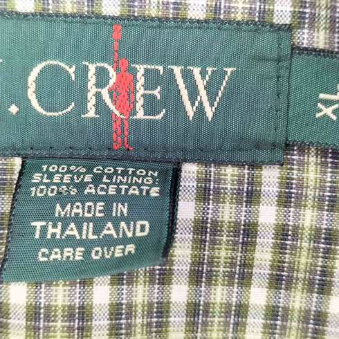 ジェイクルー J.CREW 90S 巨人タグ チェック ジップアップ ジャケット メンズ JPN:XL