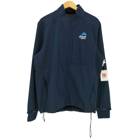 スパイダー SPYDER 00s Cloud systems ロゴプリント 裾ドローコード サムホール ソフトシェルジャケット メンズ import:L