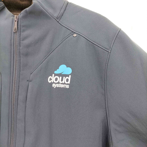 スパイダー SPYDER 00s Cloud systems ロゴプリント 裾ドローコード サムホール ソフトシェルジャケット メンズ import:L