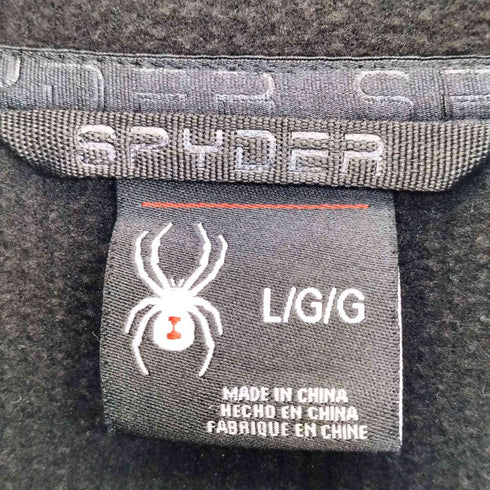 スパイダー SPYDER 00s Cloud systems ロゴプリント 裾ドローコード サムホール ソフトシェルジャケット メンズ import:L