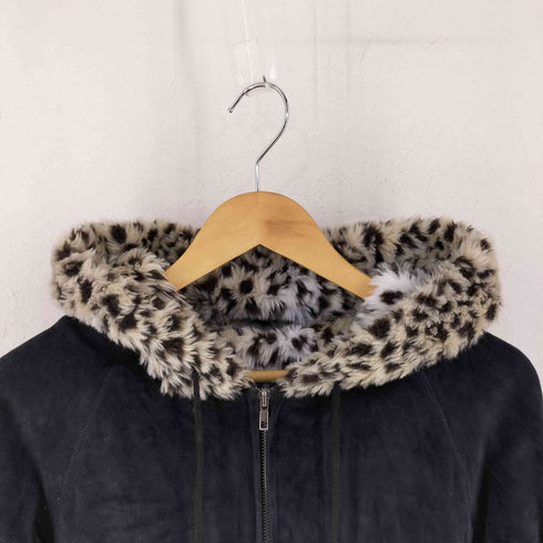 ワンウェイ one way 内側レオパードファージップパーカー y2k レディース JPN:M