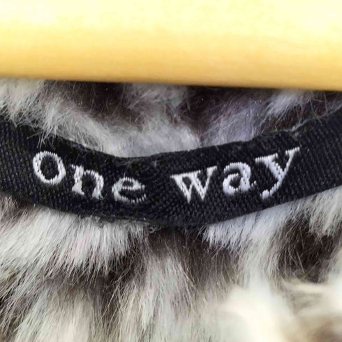 ワンウェイ one way 内側レオパードファージップパーカー y2k レディース JPN:M
