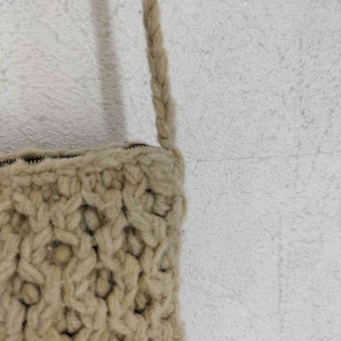 N NUMBER 裏地ペイズリー ウールニットバッグ メンズ