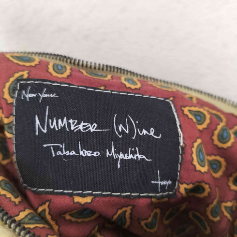 N NUMBER 裏地ペイズリー ウールニットバッグ メンズ