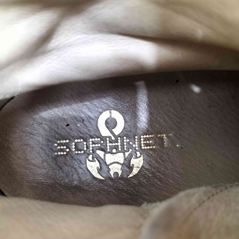 ソフネット SOPHNET. HOLE ZIP UP WORK BOOTS サイドジップ 牛革 メンズ JPN:25