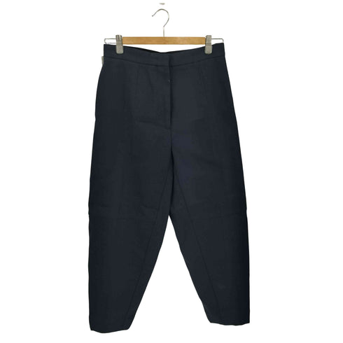 ジルサンダー JIL SANDER コットンギャバジン パネル切替 テーパードパンツ レディース 32