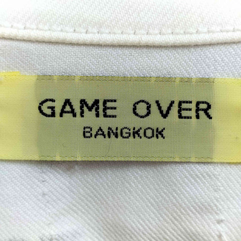 GAME OVER GOLFIE リメイク バックレース ペイント デニム トラッカージャケット メンズ