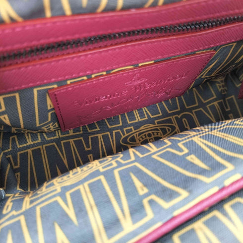 ヴィヴィアンウエストウッド アングロマニア Vivienne Westwood ANGLOMANIA 裏地総柄 レザーショルダーバッグ レディース ONE SIZE