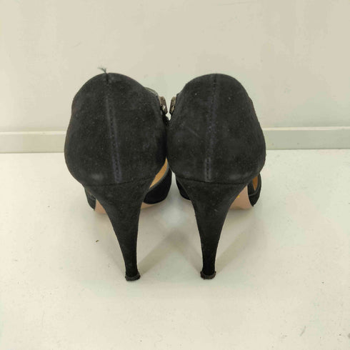 プラダ PRADA サイドジップ スウェード ヒール パンプス レディース 35 1/2