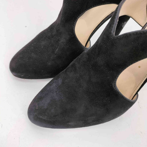プラダ PRADA サイドジップ スウェード ヒール パンプス レディース 35 1/2