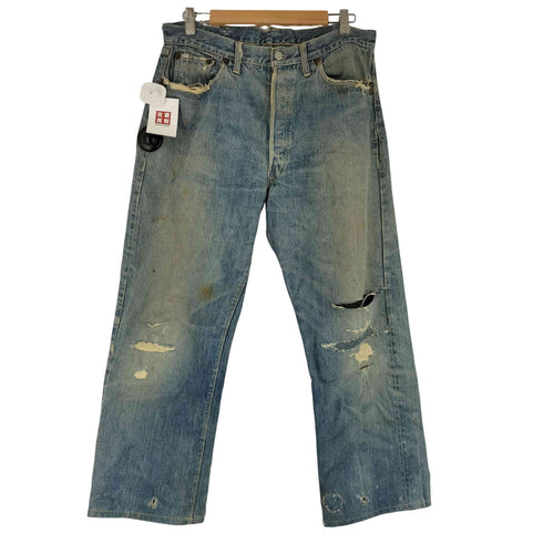リーバイス Levis 50S 501XX 赤耳 隠しリベット12刻印 アルミリベット オフセットベルトループ ボタン裏刻印無し メンズ 42cm