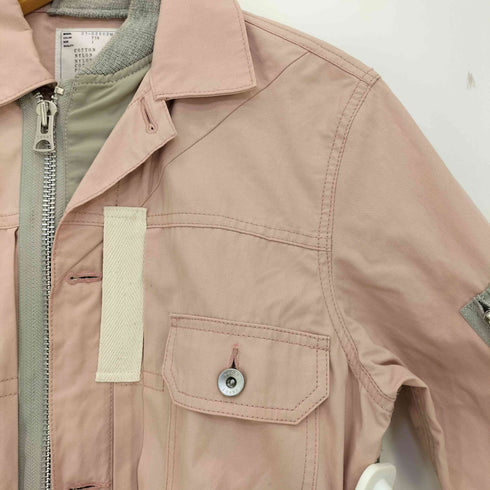 サカイ Sacai 21ss Cotton Nylon Oxford Blouson ジップシャツブルゾン メンズ JPN:1