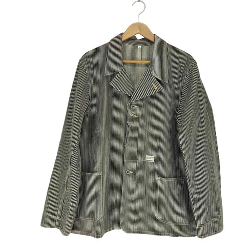 builders togs & co 日本製 ヒッコリー柄カバーオールジャケット メンズ 40