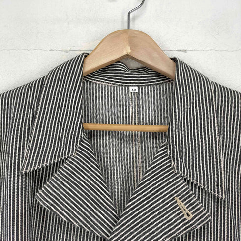 builders togs & co 日本製 ヒッコリー柄カバーオールジャケット メンズ 40