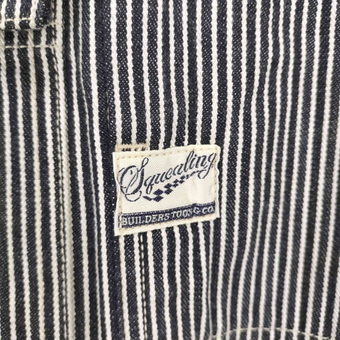 builders togs & co 日本製 ヒッコリー柄オーバーオール メンズ W36