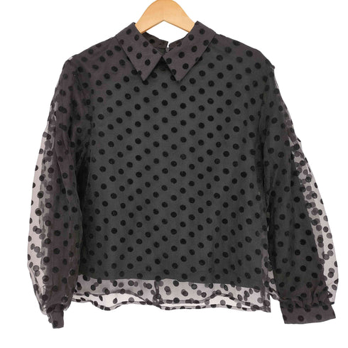 VERITE シアードットブラウス レディース M~L