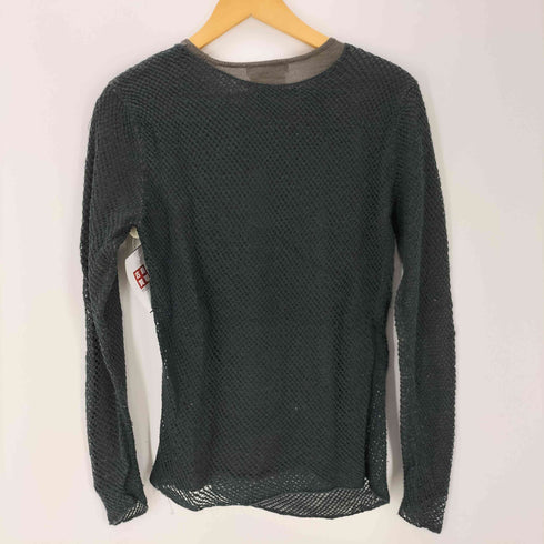 キャサリンハムネットロンドン KATHARINE HAMNETT LONDON メッシュ レイヤード アクリル混 ウールニット プルオーバー Y2K レディース import:M