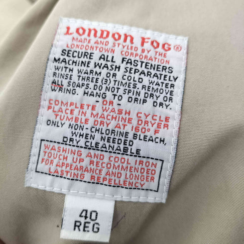 ロンドンフォグ LONDON FOG 70S ダブルブレスト トレンチコート メンズ 40