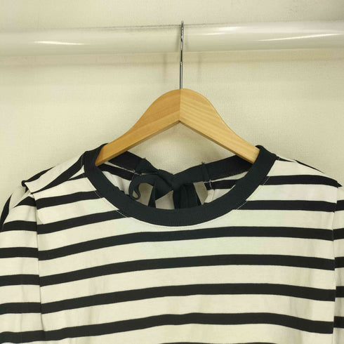 アダムエロペ Adam et Rope バックリボン ボーダー コクーン Tシャツ レディース