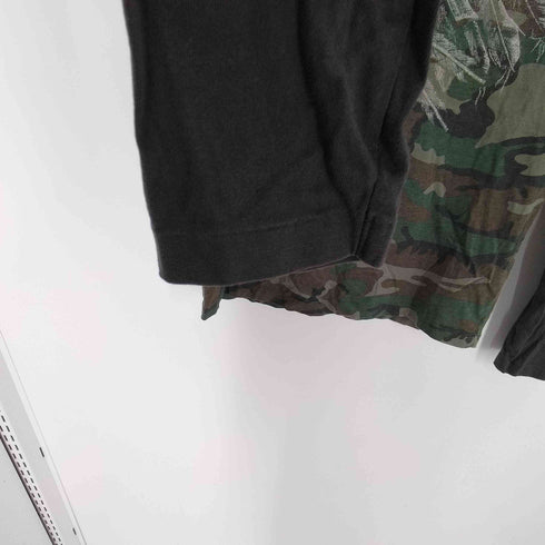 デニムアンドサプライラルフローレン DENIM&SUPPLY RALPH RAUREN ネイティブプリント カモ切替 ラグラン クルーネック Tシャツ レディース import:XS