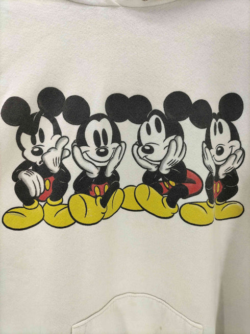90-00S テーマパークキャラクター プリント フーディー パーカー 黄色足 メンズ import:XL