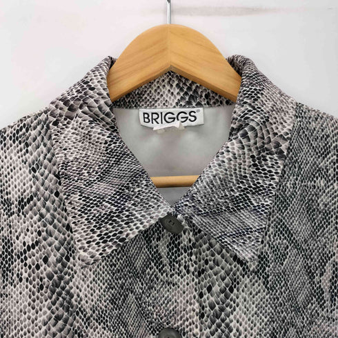 ブリッグス BRIGGS パイソン柄 シャツジャケット メンズ import:M