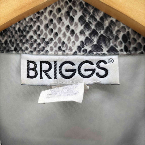 ブリッグス BRIGGS パイソン柄 シャツジャケット メンズ import:M