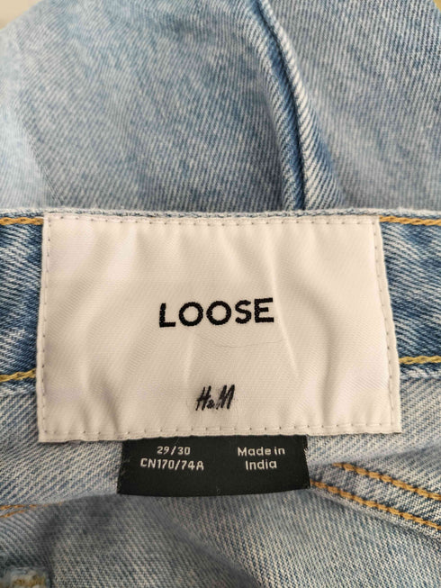 エイチアンドエム H&M LOOSE ジップフライデニムパンツ メンズ 29/30